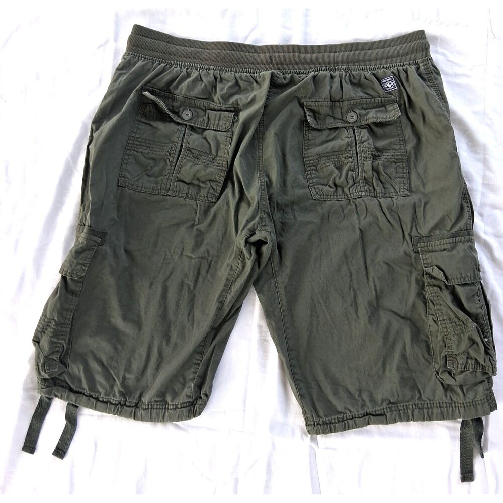 Southpole Mens 4XB OD Green Cargo Shorts Utility Pocket Casual Streetwear Skater - Picture 2 of 6